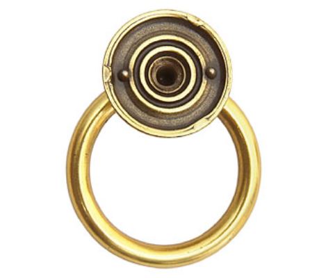 Plain Brass Ring Pulls Hardware Cabinet Pull Drawer Pull - Brass Cabinet Hardware 