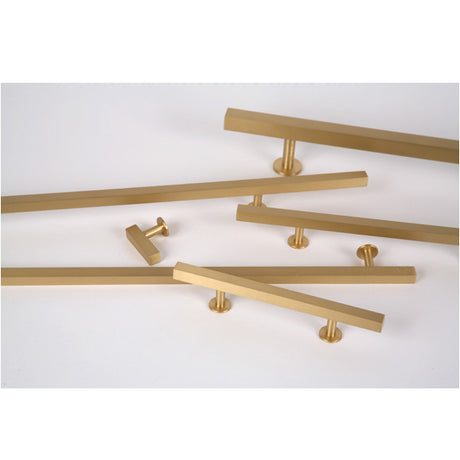Lew's Hardware 31-102 Bar Series Brass Cabinet Handle, 3" Centers, 5" Length - Brass Cabinet Hardware