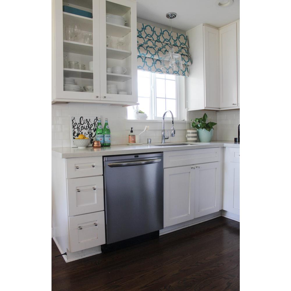 Polished Nickel and Lucite Cabinet T-Knob - Brass Cabinet Hardware