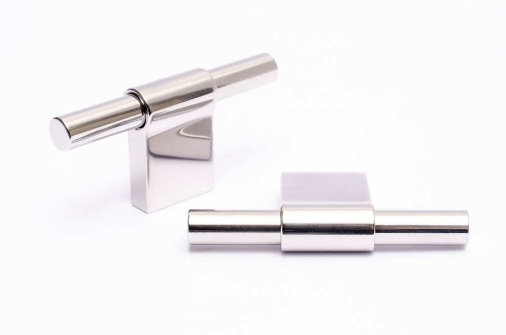 Line Polished Stainless Steel Cabinet Knobs and Drawer Pulls - Brass Cabinet Hardware