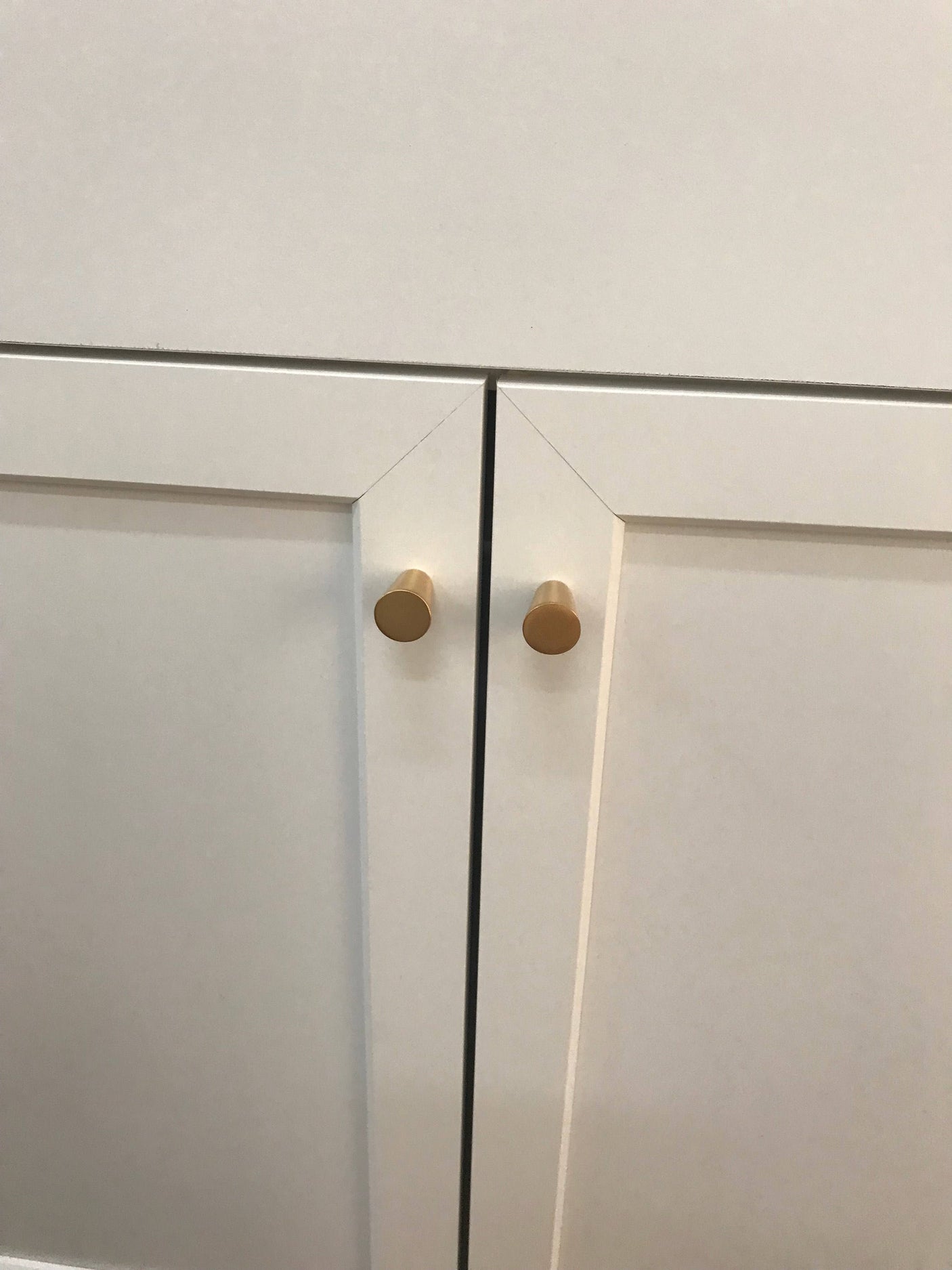 Modern Brass Mid-Century "MCM” Cone Cabinet Knob - Brass Cabinet Hardware