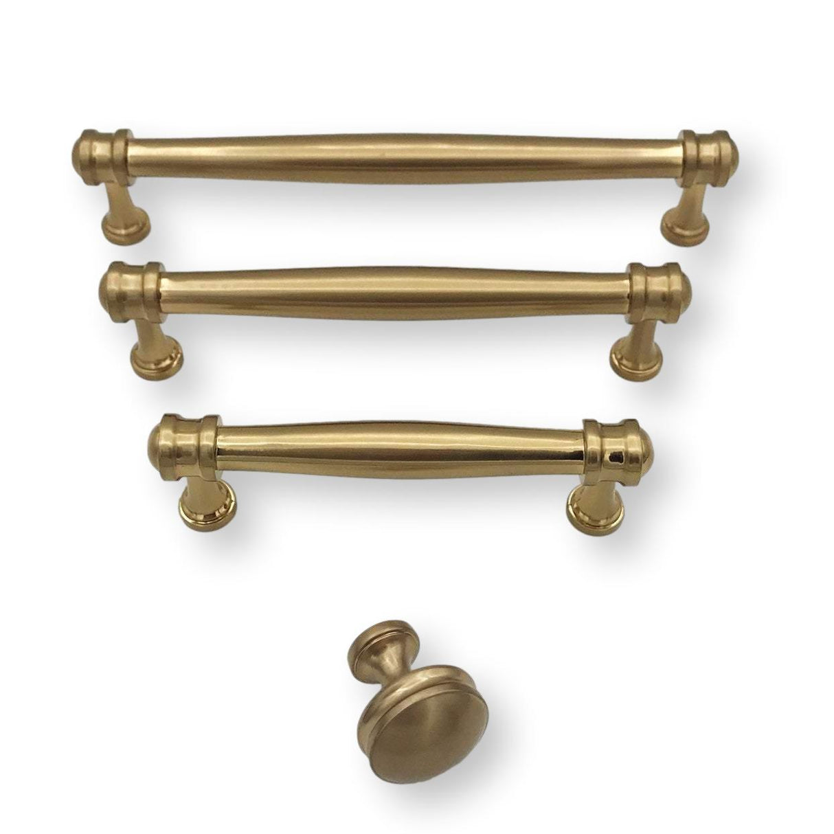 Champagne Bronze "Mist" Drawer Pulls and Knob - Forge Hardware Studio