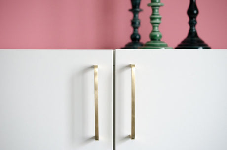 Unlacquered Brushed Brass "Lumia" Cabinet Knobs and Drawer Pulls - Forge Hardware Studio
