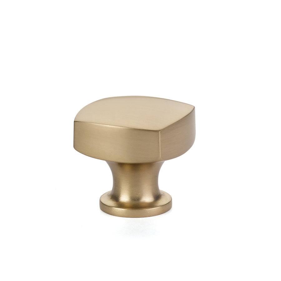 T-Bar "Geo" Cabinet Knobs and Drawer Pulls in Satin Brass - Forge Hardware Studio