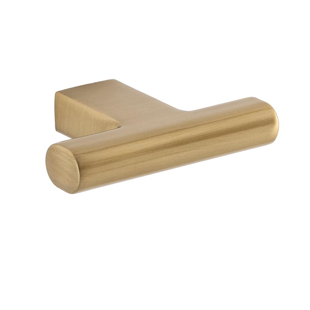 Satin Brass "Summer" T-Knob Drawer Cabinet Knob - Brass Cabinet Hardware