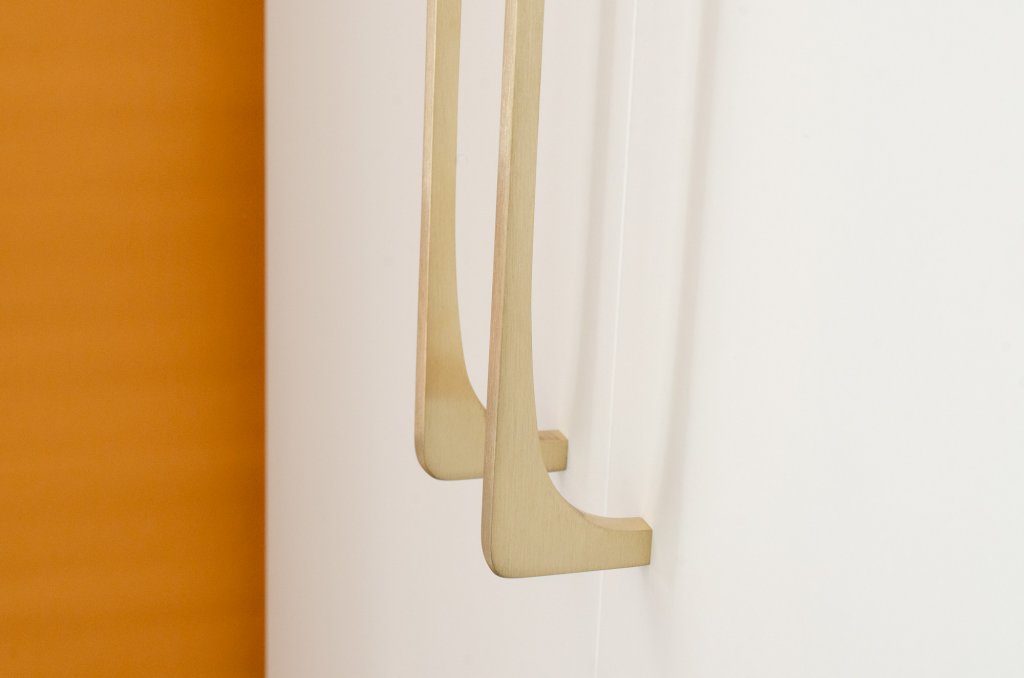 Unlacquered Brushed Brass "Echo" Cabinet Knobs and Drawer Pulls - Forge Hardware Studio