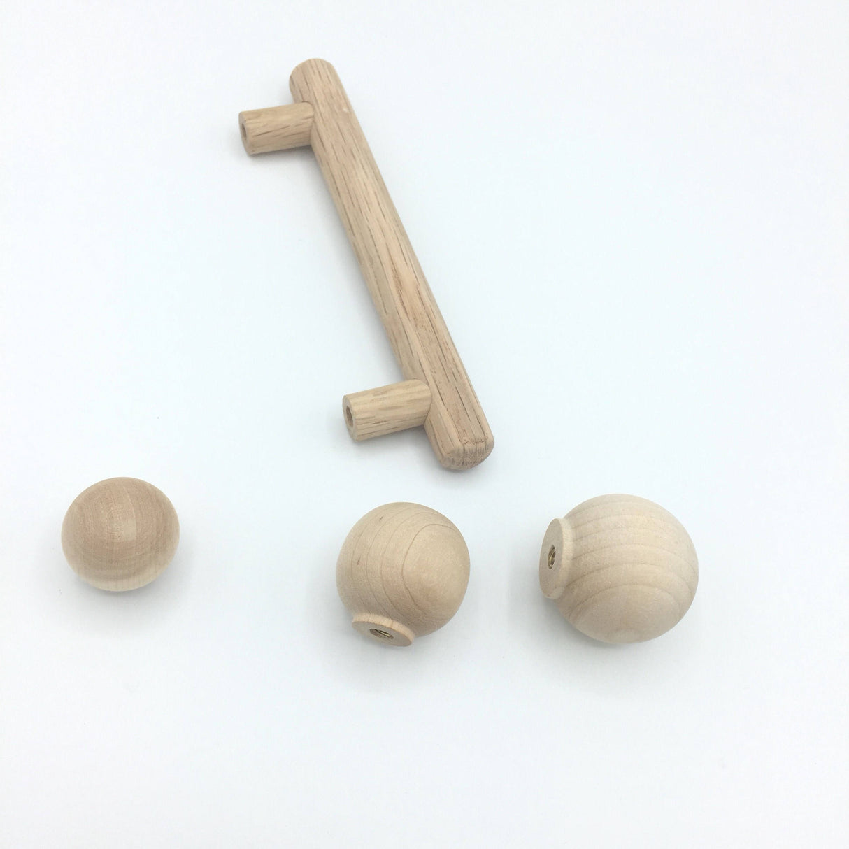 Wood Mid-Century Modern Cabinet Hardware - Kitchen Cabinet Hardware - Brass Cabinet Hardware