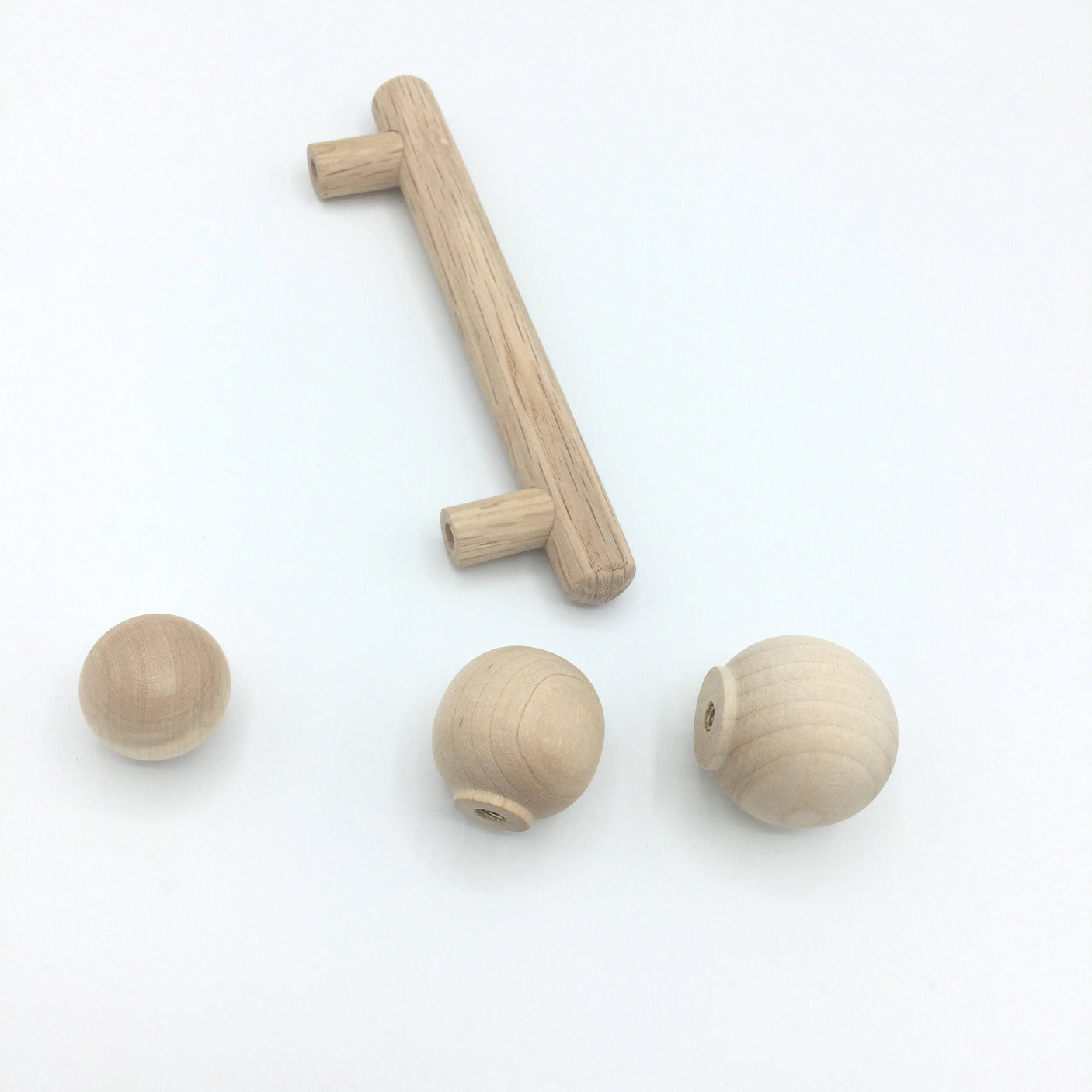 Wood Mid-Century Modern Cabinet Hardware - Kitchen Cabinet Hardware - Brass Cabinet Hardware