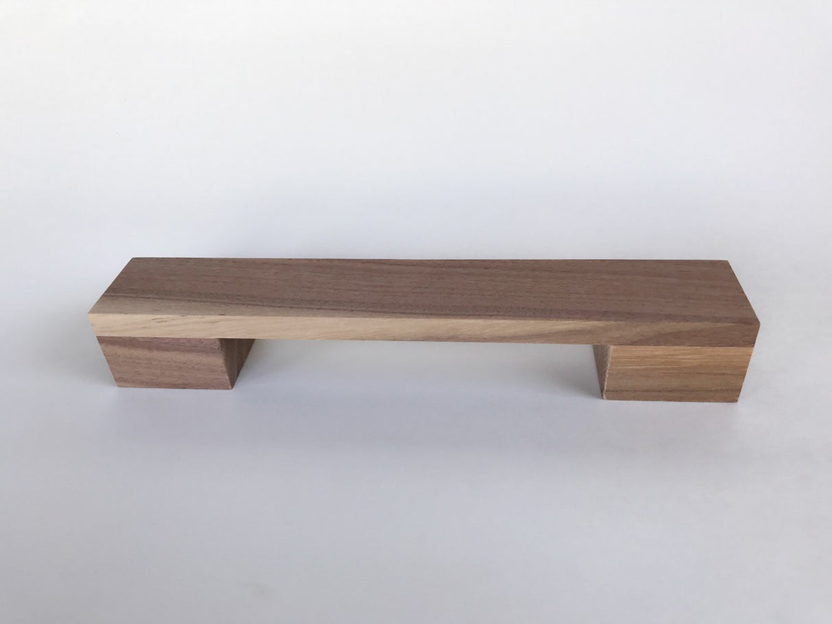 Wood Drawer Pulls - Mid-century Modern Cabinet Handles - Brass Cabinet Hardware