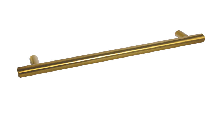 Round "European" Brass Fridge Pull - Appliance Handle - Brass Cabinet Hardware