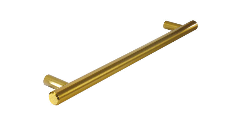 Round "European" Brass Fridge Pull - Appliance Handle - Brass Cabinet Hardware