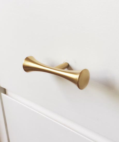 brass mid century knob pull