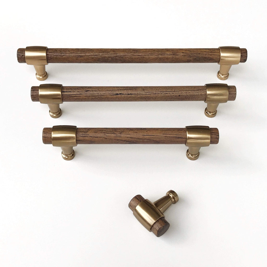wood champagne bronze cabinet knobs