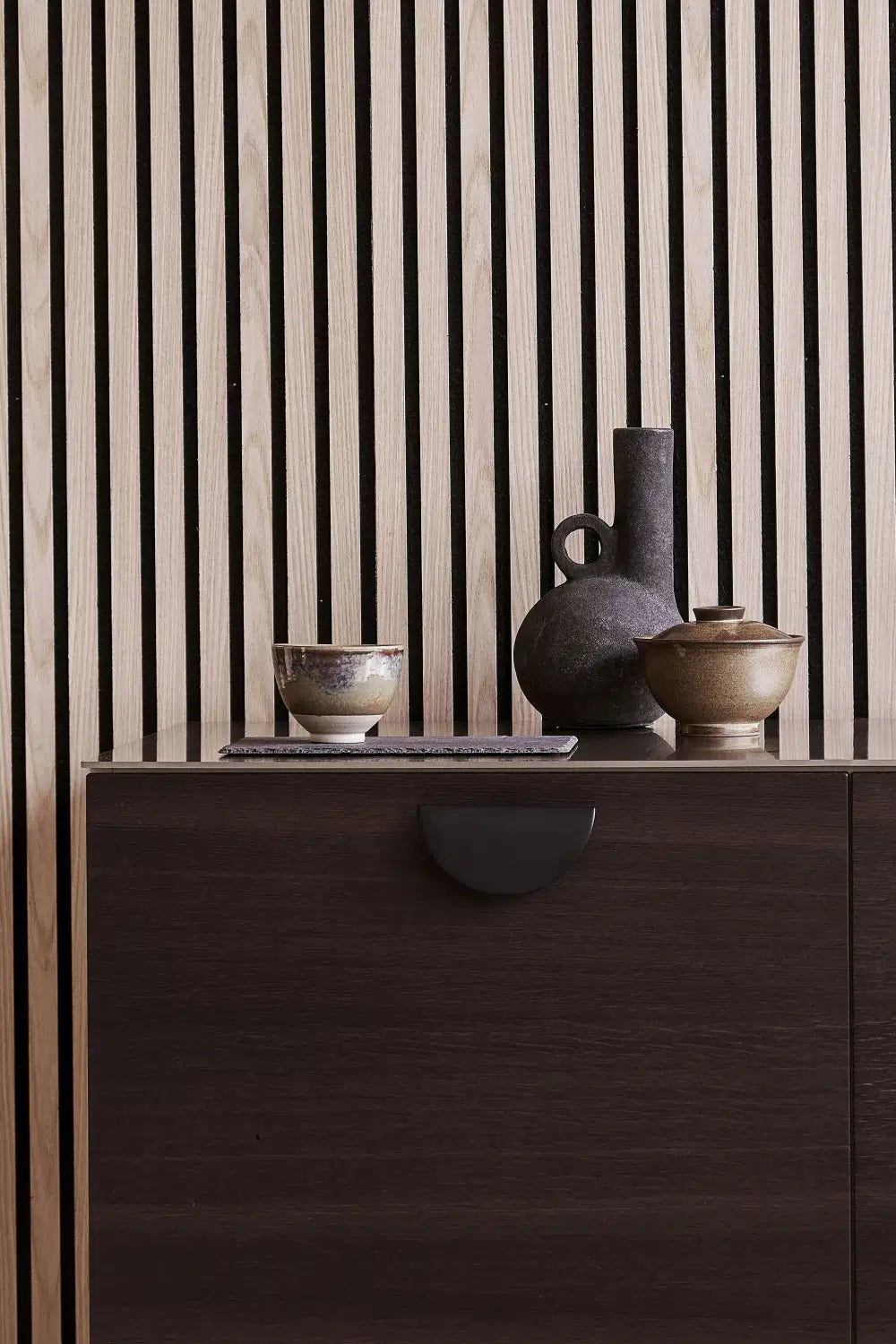 Semi-Circle "Horizon" Matte Black Drawer Pulls