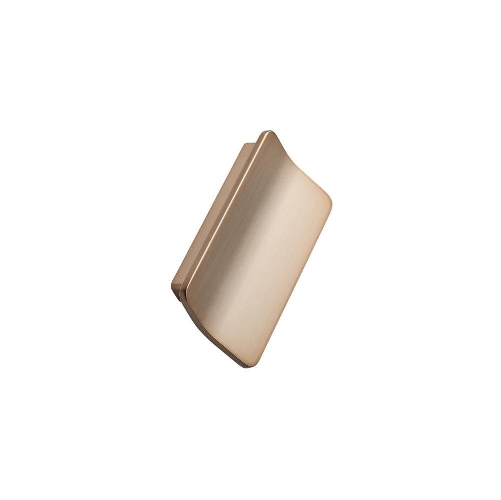 Brushed Bronze "Leaf" Tab Drawer Pulls - Forge Hardware Studio