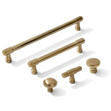 Champagne Bronze Industrial Modern Cabinet Knobs and Drawer Pulls - Forge Hardware Studio