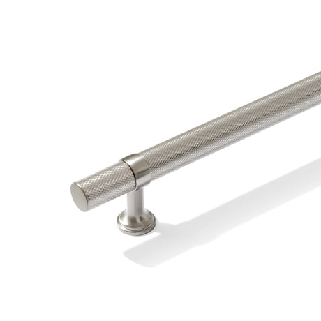 Satin Nickel Knurled "Contemporary" Glass Shower Door Handles - Forge Hardware Studio