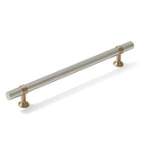 Smooth T-Bar "Contemporary" Champagne Bronze and Polished Nickel Knobs and Pulls