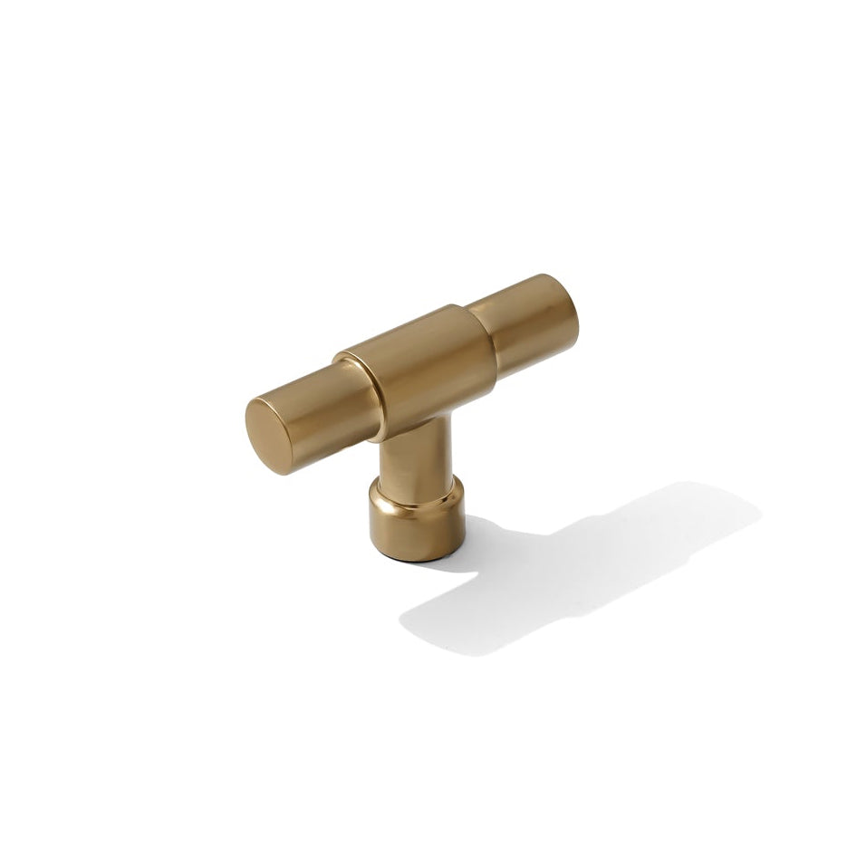 Champagne Bronze Industrial Modern Cabinet Knobs and Drawer Pulls - Forge Hardware Studio