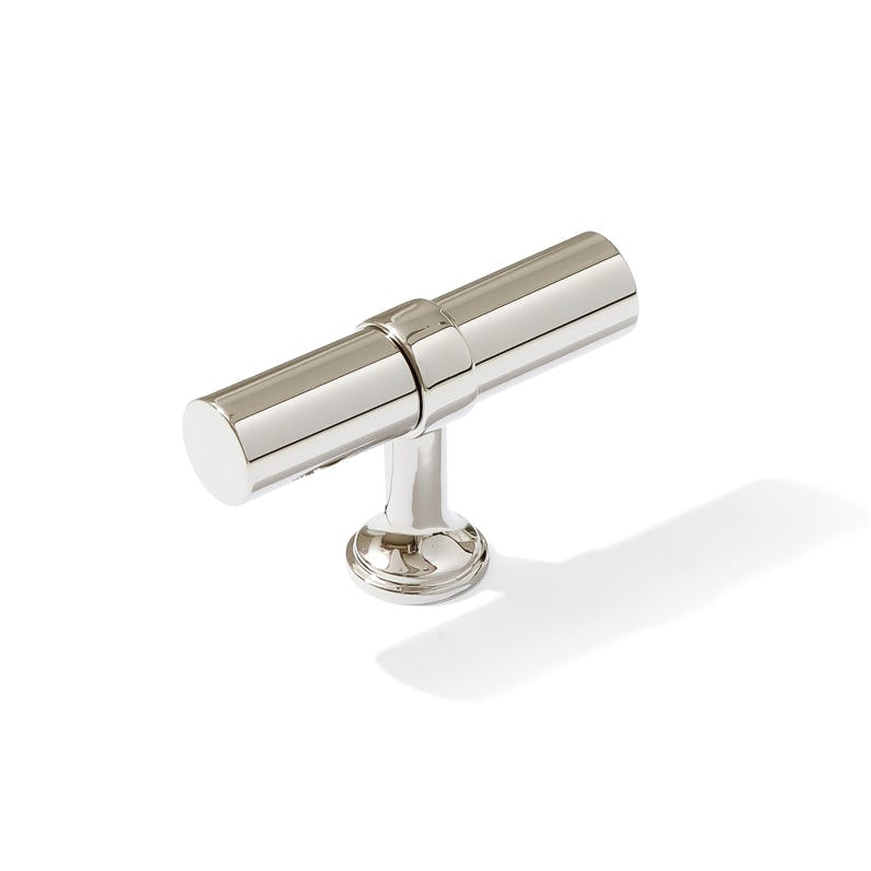 Smooth T-Bar "Contemporary" Polished Nickel Knobs and Pulls