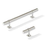 Smooth T-Bar "Contemporary" Polished Chrome Knobs and Pulls
