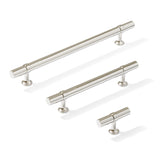 Smooth T-Bar "Contemporary" Polished Nickel Knobs and Pulls
