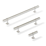Smooth T-Bar "Contemporary" Polished Chrome Knobs and Pulls