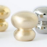 Round Brushed Brass "Buoy" Cabinet Knob