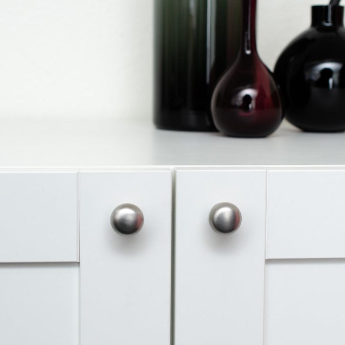 Round Stainless Steel "Buoy" Cabinet Knob