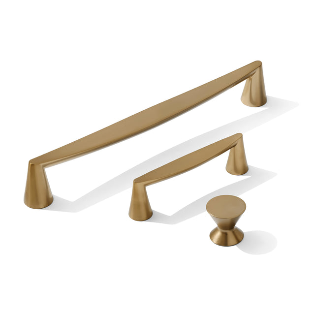 Champagne Bronze "Core" Drawer Pulls and Knob - Forge Hardware Studio