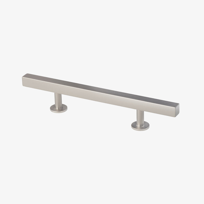 Lew's Square Bar Cabinet Knobs and Pulls in Brushed Nickel - Forge Hardware Studio
