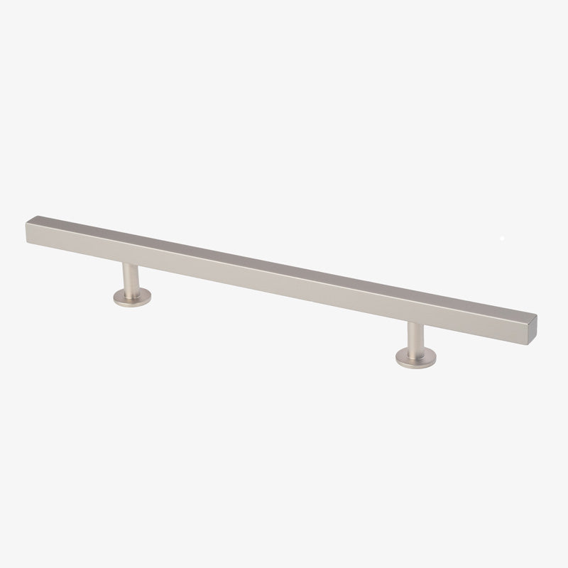 Lew's Square Bar Cabinet Knobs and Pulls in Brushed Nickel - Forge Hardware Studio