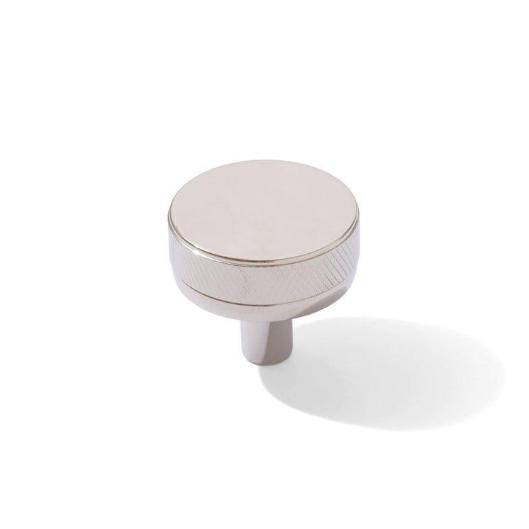 Knurled Polished Nickel "Transitional" Cabinet Knobs and Drawer Pulls