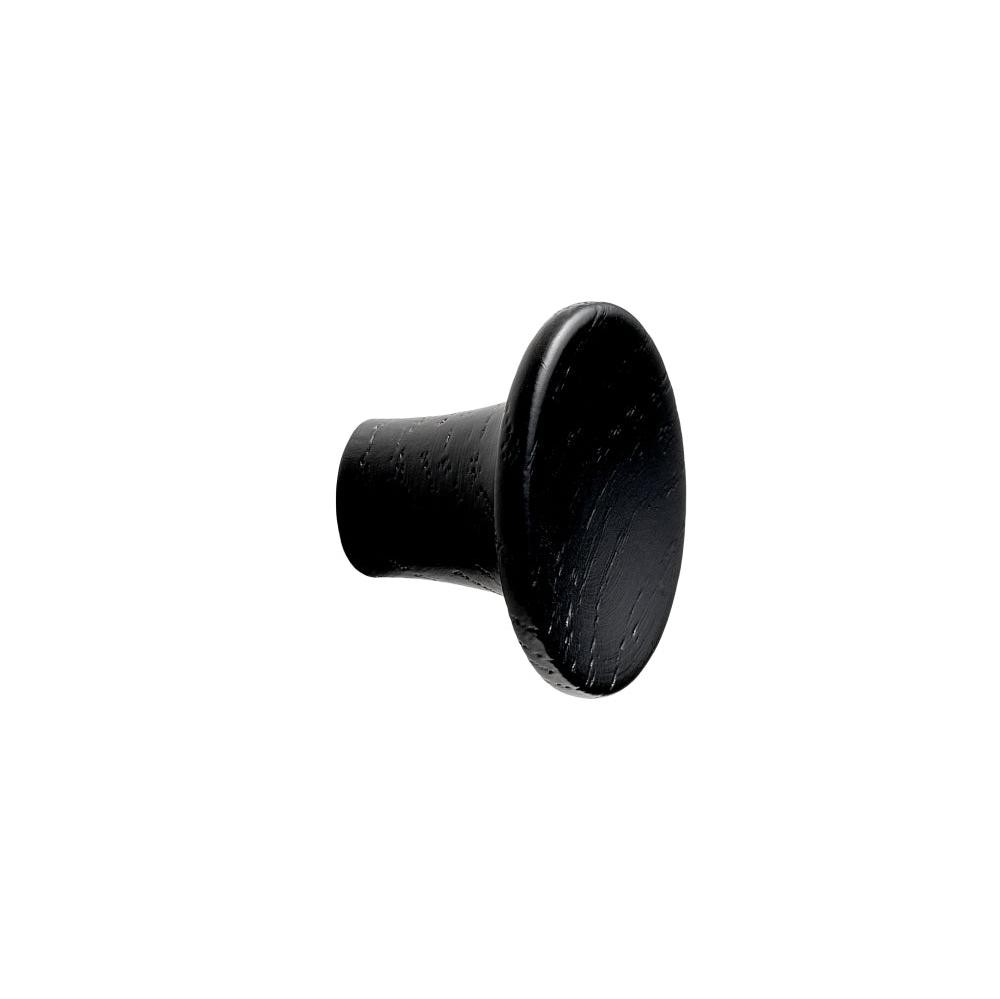 Lacquered Black Wood "Tuba" Cabinet Knob and Drawer Pulls - Forge Hardware Studio