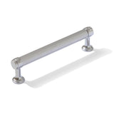 Knurled Polished Chrome "Transitional" Cabinet Knobs and Drawer Pulls