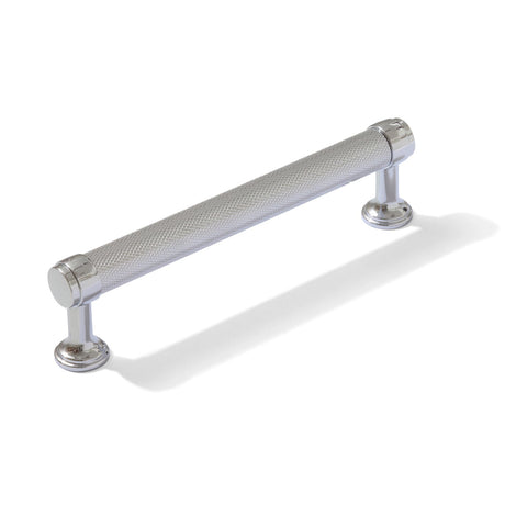 Knurled Polished Chrome "Transitional" Cabinet Knobs and Drawer Pulls