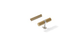 Knurled T-Bar "Contemporary" Polished Nickel and Champagne Bronze Knobs and Pulls - Forge Hardware Studio