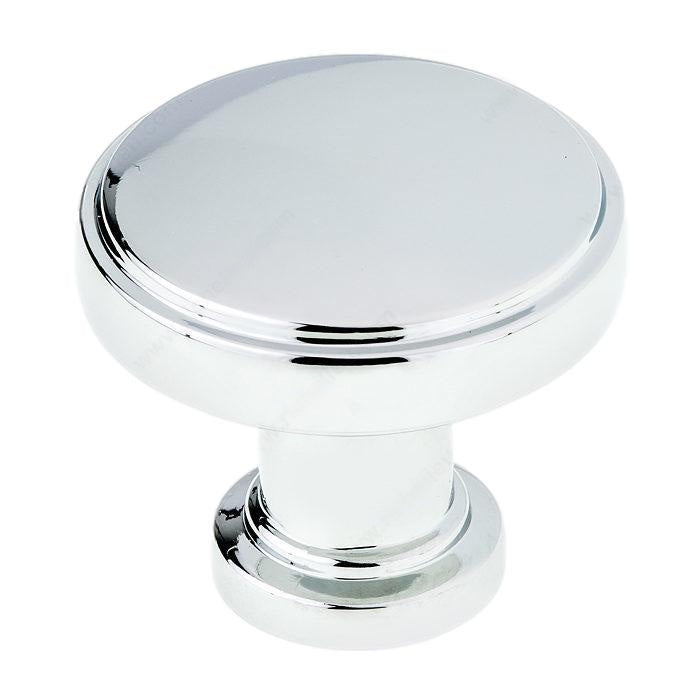 Luna Polished Chrome Round Cabinet Knob - Forge Hardware Studio