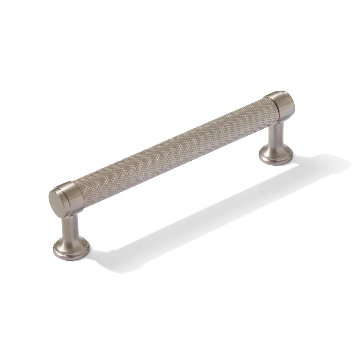 Knurled Satin Nickel "Transitional" Cabinet Knobs and Drawer Pulls - Forge Hardware Studio