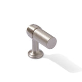 Knurled Satin Nickel "Transitional" Cabinet Knobs and Drawer Pulls - Forge Hardware Studio
