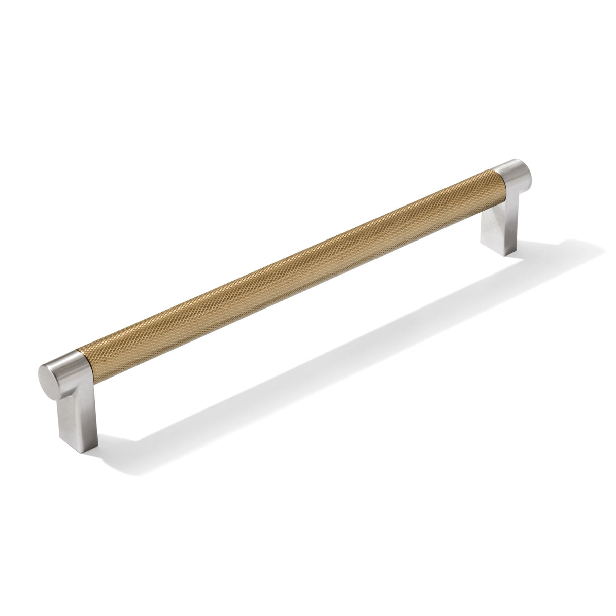 Knurled Brushed Nickel and Champagne Bronze Knobs and Pulls