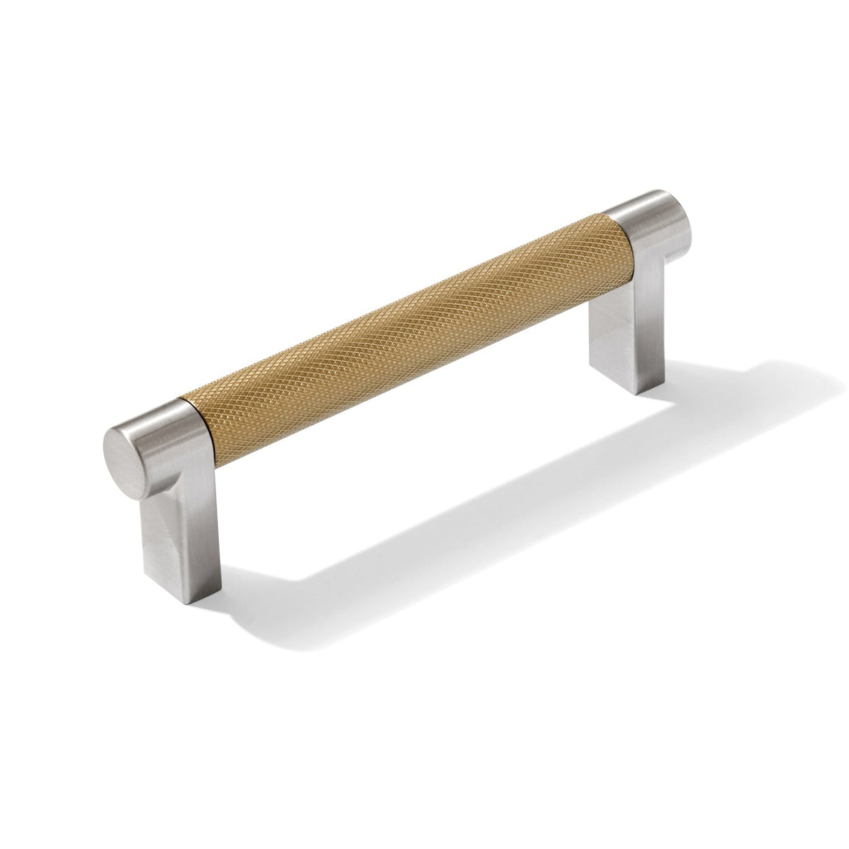 Knurled Brushed Nickel and Champagne Bronze Knobs and Pulls