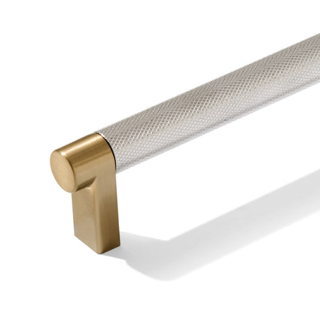 Knurled Champagne Bronze and Polished Chrome Knobs and Pulls