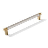 Knurled Champagne Bronze and Polished Chrome Knobs and Pulls