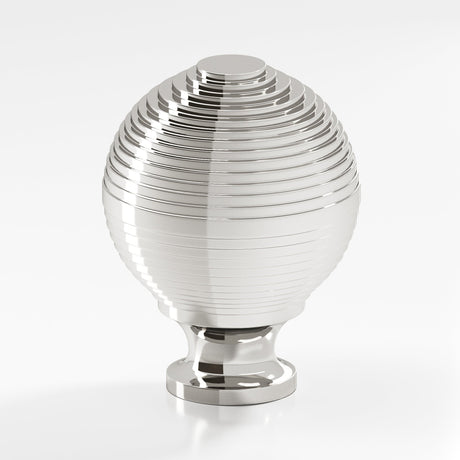 Glass Shower "Beehive" Round Polished Nickel Back to Back Door Knob - Industry Hardware