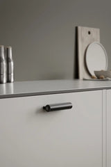 Matte Black "Lucente" Tubular Drawer Pulls - Euro • Knobs