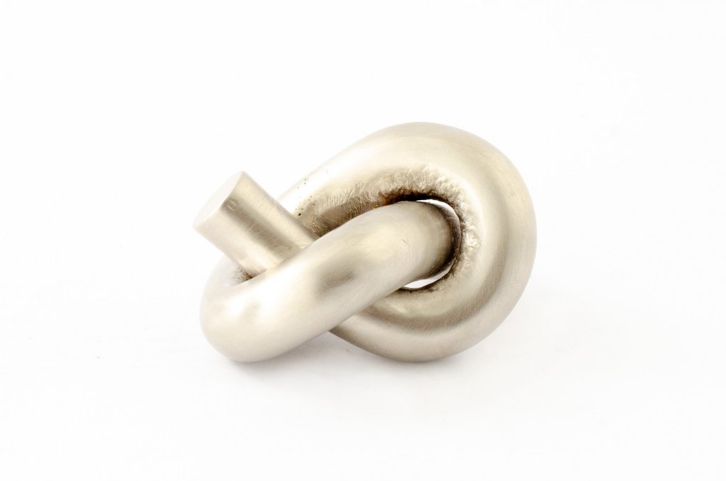 Nickel "Knot" Cabinet Knob and Hook - Forge Hardware Studio