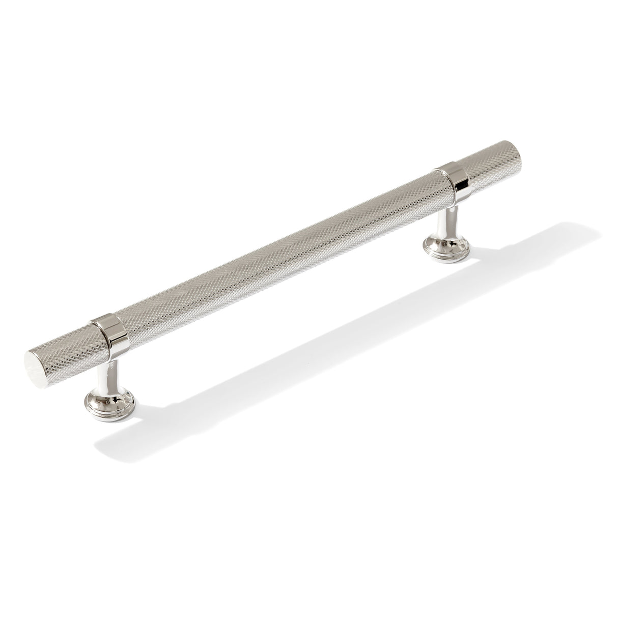 Knurled T-Bar "Contemporary" Polished Nickel Knobs and Pulls