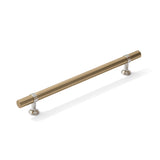 Smooth T-Bar "Contemporary" Polished Nickel and Champagne Bronze Knobs and Pulls