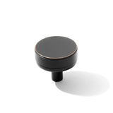 Knurled Oil Rubbed Bronze "Transitional" Cabinet Knobs and Drawer Pulls